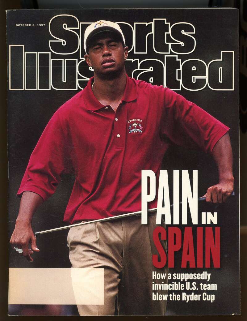 Sports Illustrated October 6 1997 Tiger Woods Pain In Spain Golf Image 1