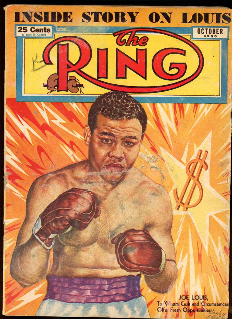 The Ring Inside Story On Louis October 1950 Joe Louis Boxing Magazine Image 1