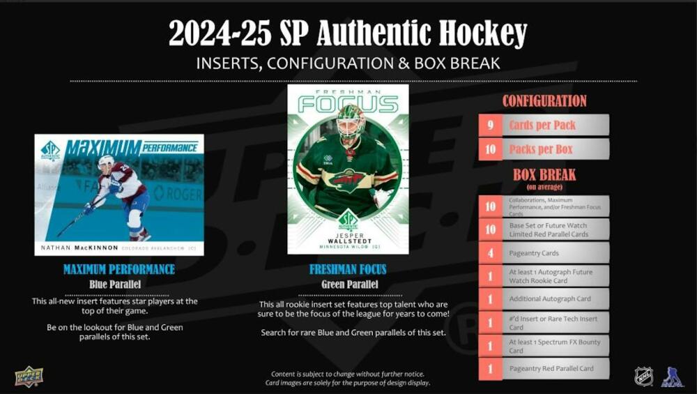 2024-25 Upper Deck SP Authentic Hockey Hobby Box Image 6