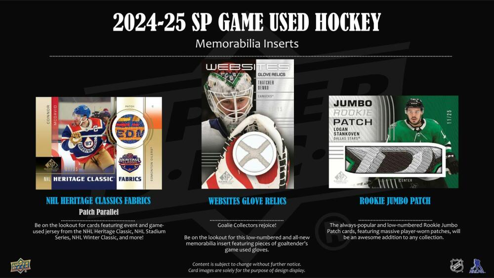 2024-25 Upper Deck SP Game Used Hockey Hobby Box Image 4