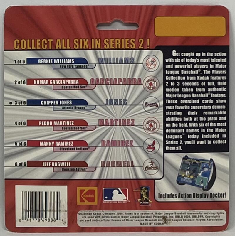 2000 Champs Exclusive Chipper Jones Baseball Motion Card Players Collection Image 3