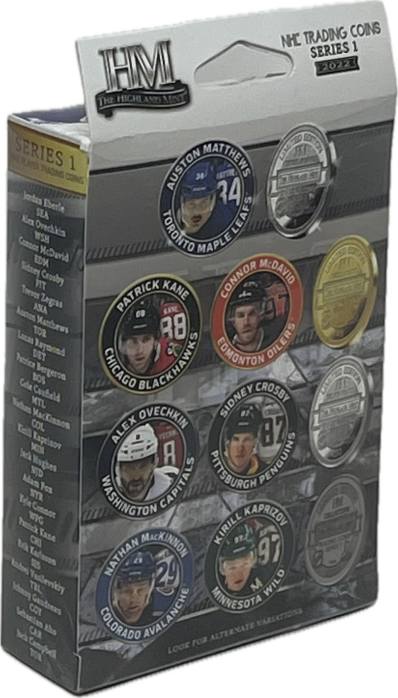 2022 The Highland Mint Series 1 NHL Trading Coins Hanger Box Image 2