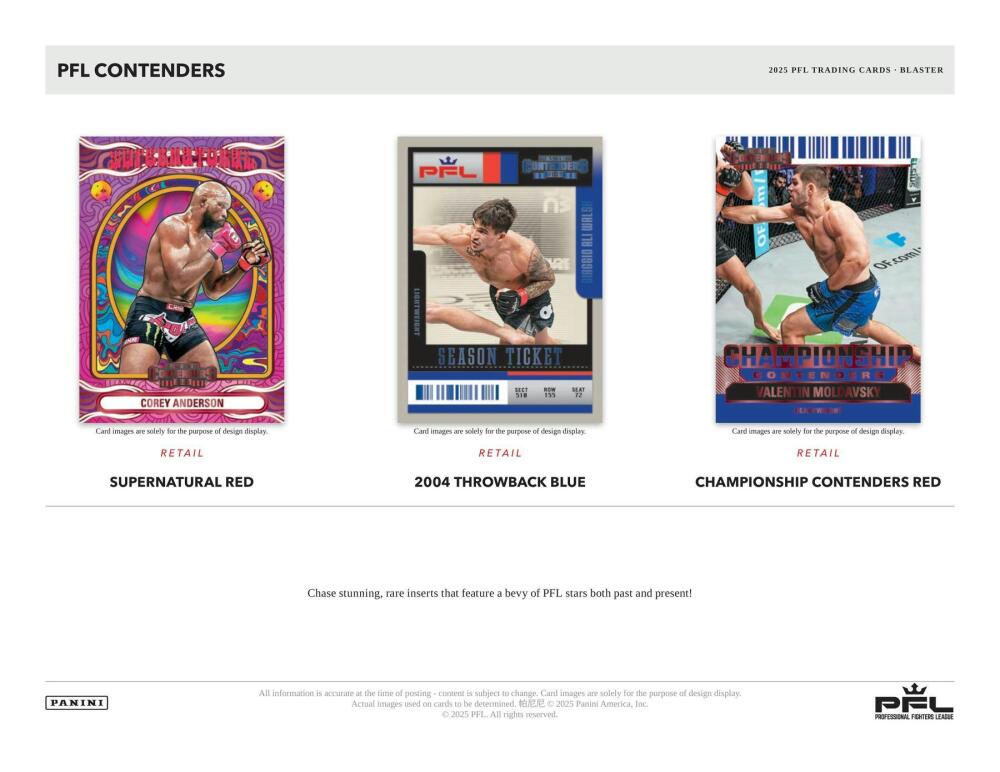 2025 Panini Contenders Professional Fighters League PFL 5-Pack Blaster Box Image 5