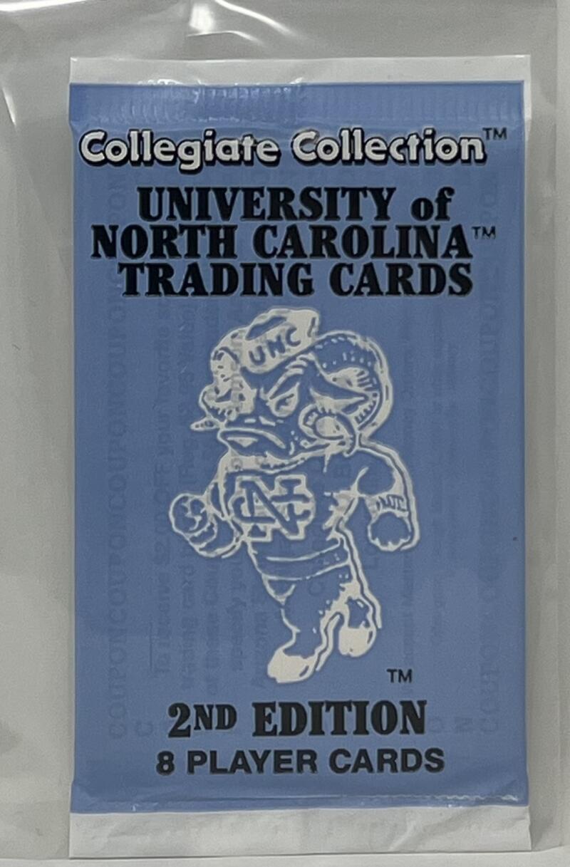 1990 Collegiate Collection 2nd Edition UNC Basketball Pack Jordan Card on Back Image 1