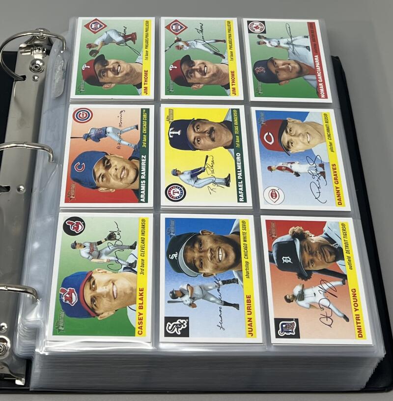 2004 Topps Heritage Baseball Complete Binder Set 1-475 - All SP's / Variations Image 1