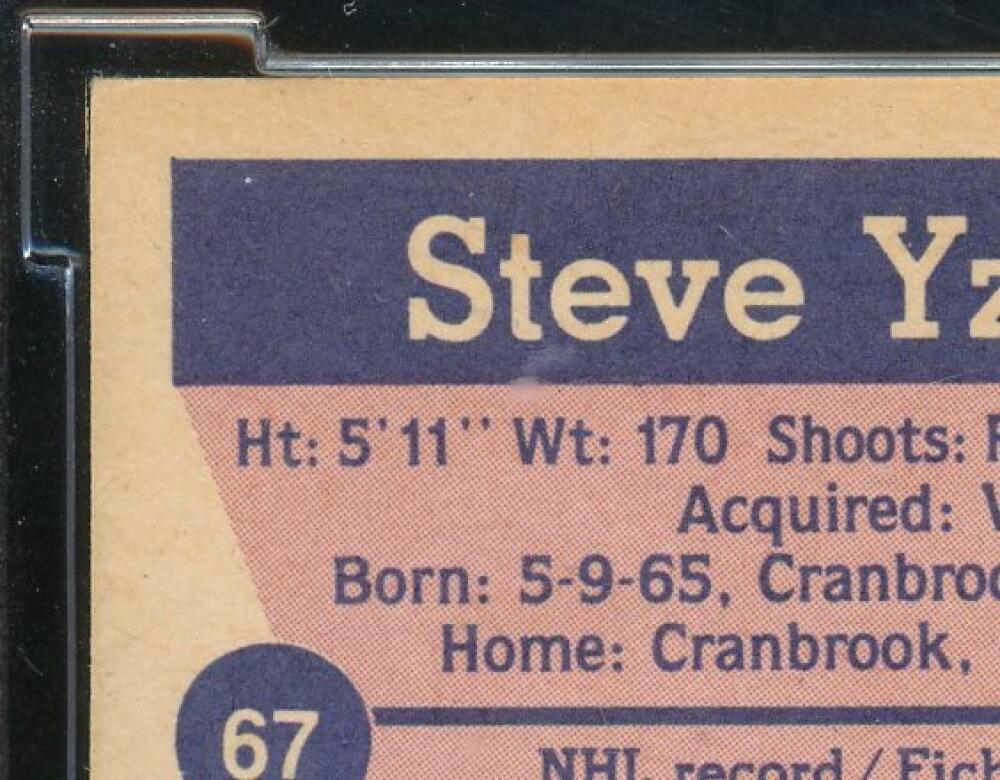 1984-85 O-Pee-Chee #67 Steve Yzerman Rookie Card BGS BCCG 9 Near Mint+ Image 7