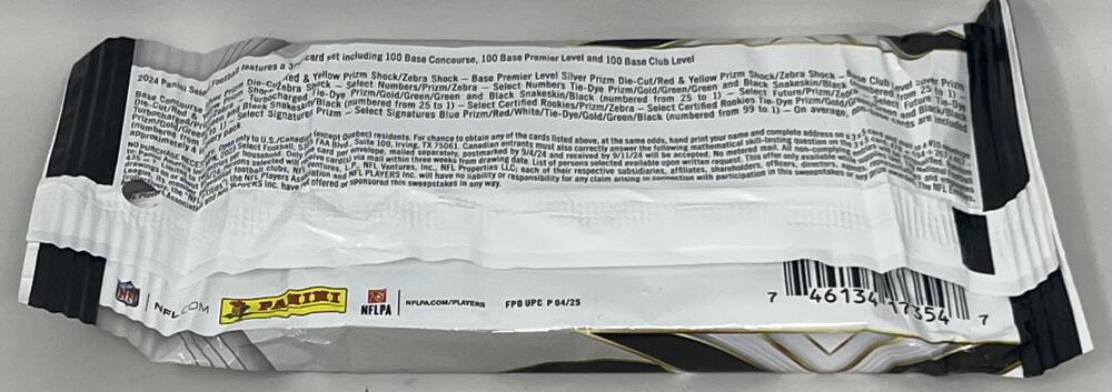 2024 Panini Select Football Jumbo Pack  (Red and Yellow Prizm Shock Die-Cuts) Image 3