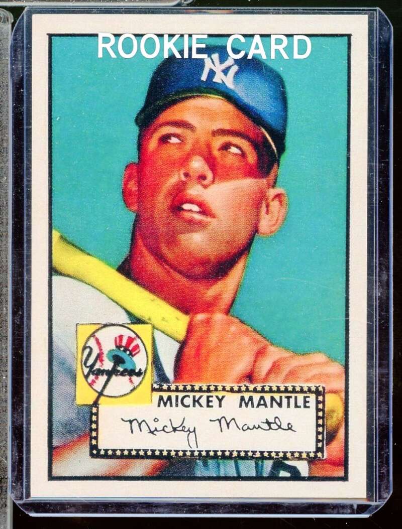 Mickey Mantle Reprint Novelty Rookie  Card 1952 Topps #322  Image 1