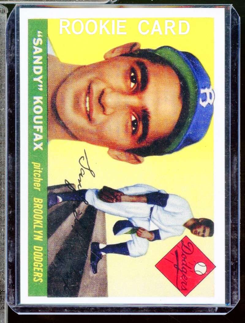 Sandy Koufax Reprint Novelty Rookie  Card 1955 Topps #123  Image 1