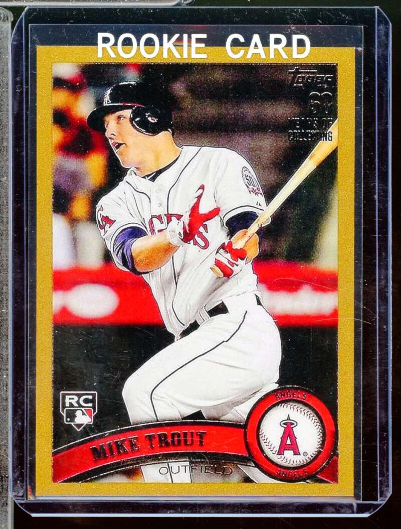 Mike Trout Reprint Novelty Rookie  Card 2011 Topps Update Gold #us175  Image 1