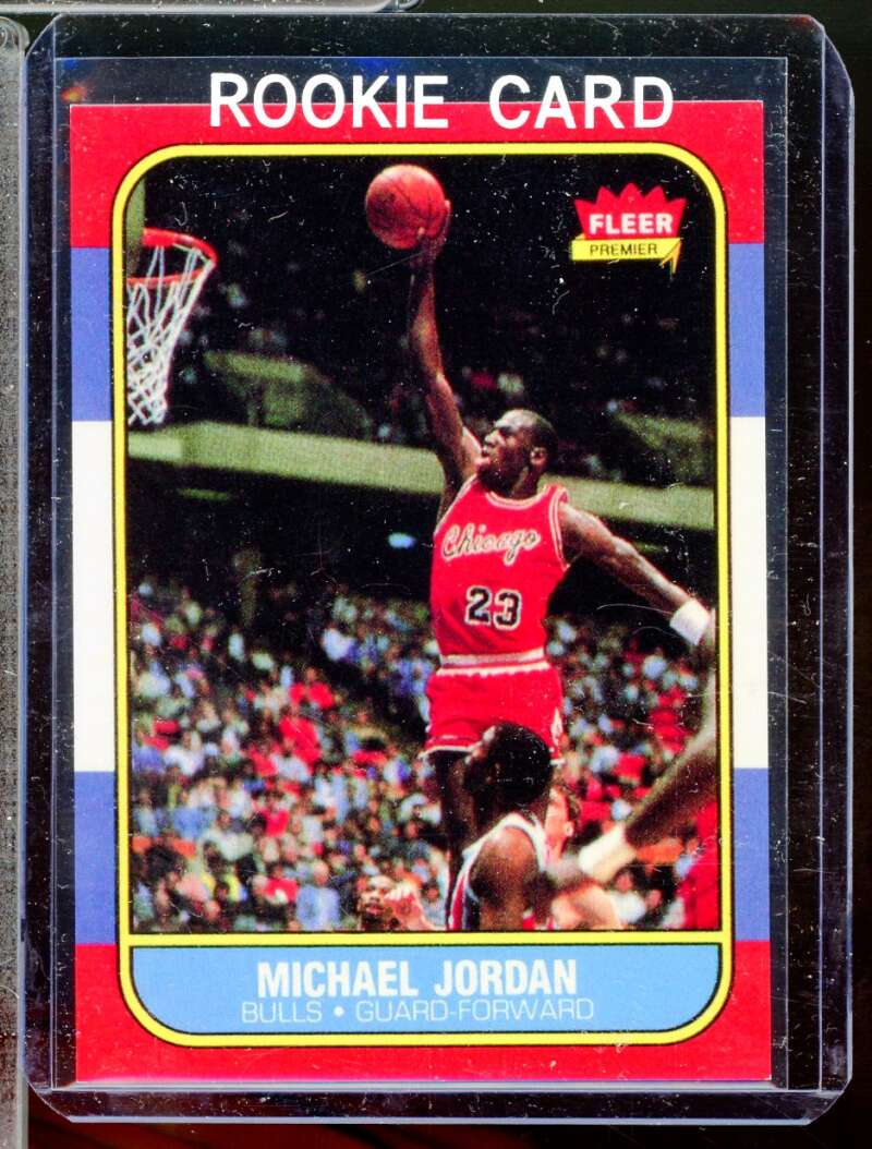 Michael Jordan Glossy Reprint Novelty Rookie  Card 1986-87 Fleer #23  Image 1