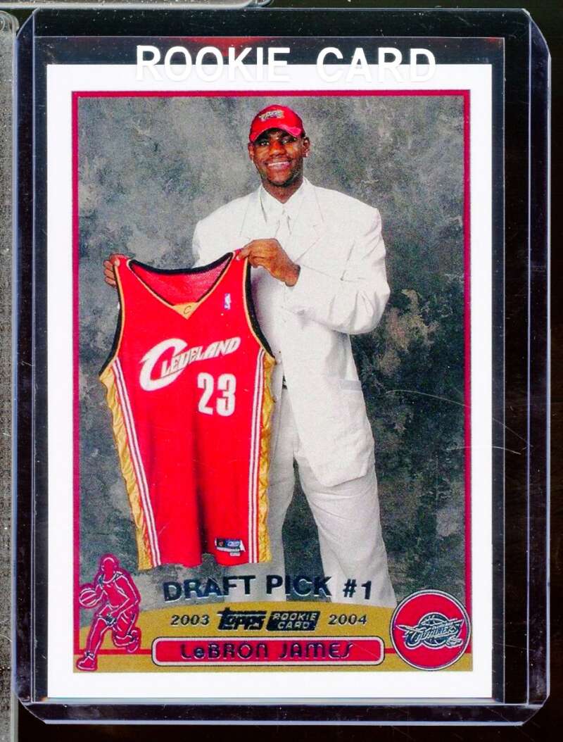 lebron james rare rookie card Topps LeBron James Cleveland Cavaliers 2003-04 #221 Rookie Card