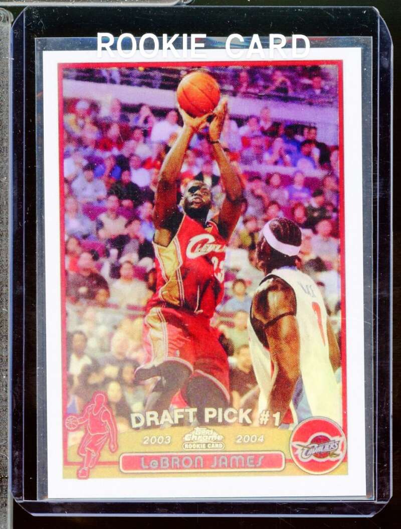 Lebron James Reprint Novelty Rookie  Card 2003-04 Topps Chrome Refractor #111  Image 1