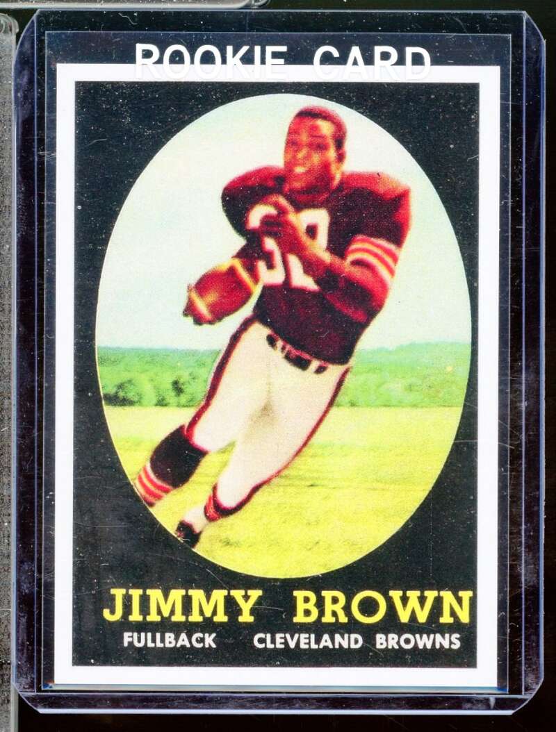 Jimmy Brown Reprint Novelty Rookie  Card 1958 Topps #62  Image 1