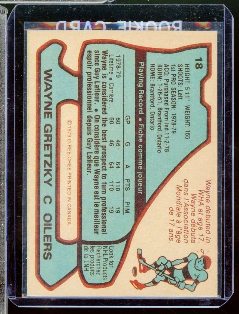 Wayne gretzky Reprint Novelty Rookie  Card 1979-80 O-Pee-Chee #18  Image 2