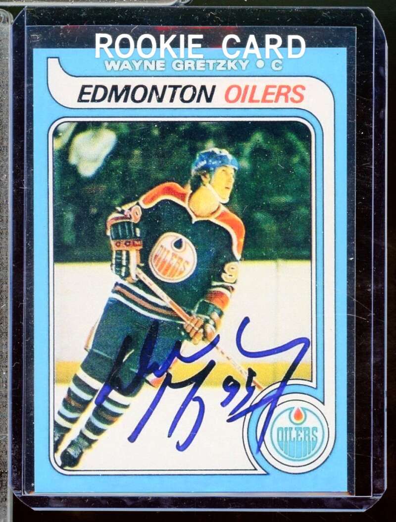 Wayne gretzky Facsimile Autograph Reprint Novelty Rookie  1979-80 O-Pee-Chee #18  Image 1