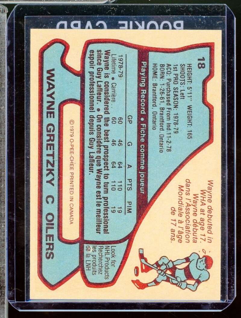 Wayne gretzky Facsimile Autograph Reprint Novelty Rookie  1979-80 O-Pee-Chee #18  Image 2
