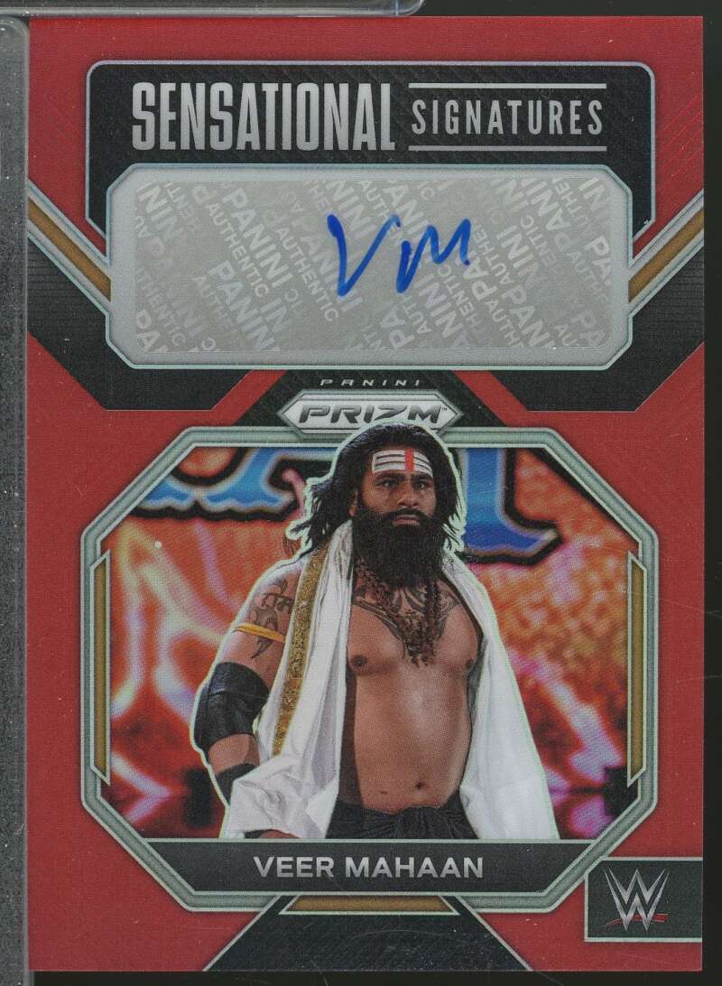 Veer Mahaan 2023 Panini Prizm WWE Sensational Signature Auto Red /99 #SNVMH  Image 1