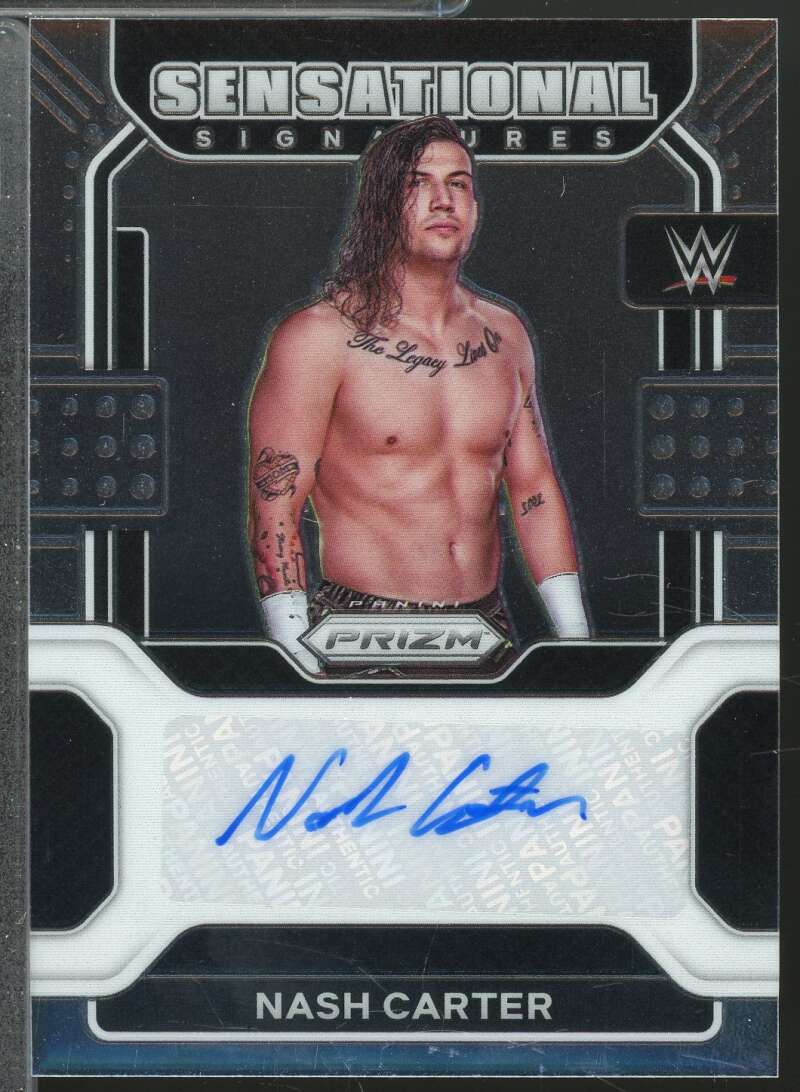 Nash Carter Card 2022 Panini Prizm WWE Sensational Signatures Autograph #SSNSH  Image 1