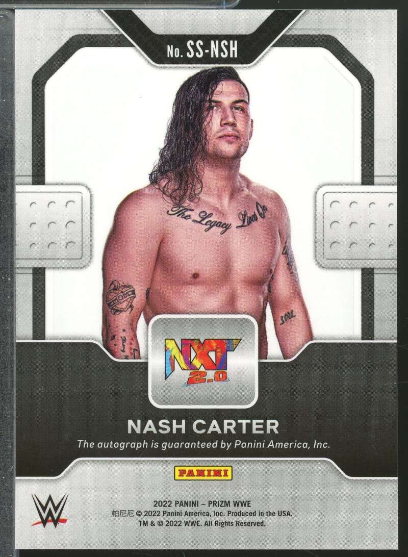 Nash Carter Card 2022 Panini Prizm WWE Sensational Signatures Autograph #SSNSH  Image 2