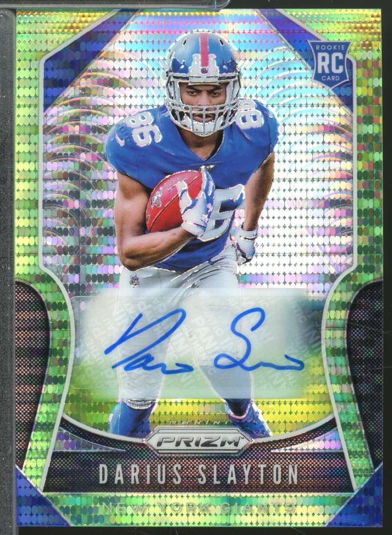 Darius Slayton Rookie Card 2019 Panini Prizm Autographs Prizms Neon Green #356  Image 1