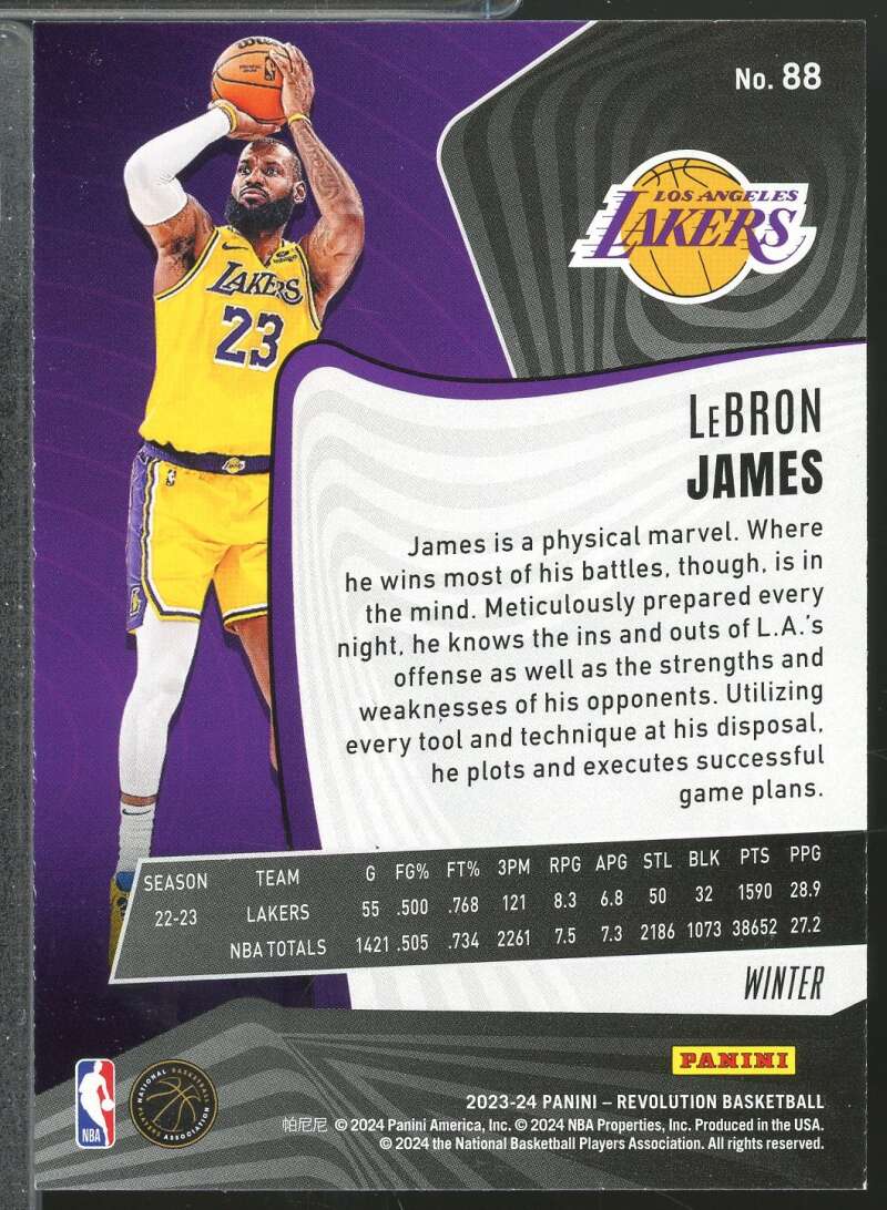 LeBron James Card 2023-24 Panini Revolution Winter #88  Image 2
