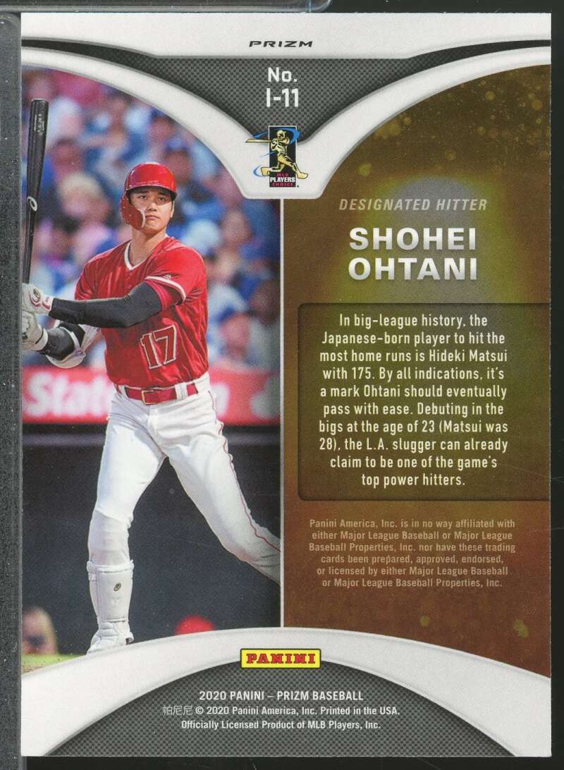 Shohei Ohtani Card 2020 Panini Prizm Illumination Prizms White Wave #11  Image 2