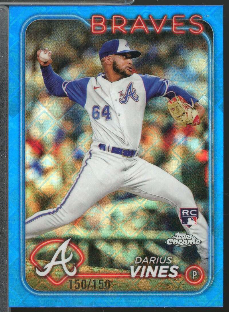 Darius Vines Rookie 2024 Topps Chrome Logofractor Blue Refractors /150 #197  Image 1