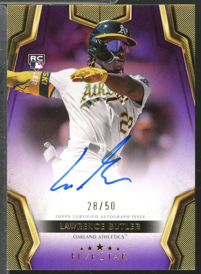 Lawrence Butler Rookie Card 2024 Topps Five Star Autographs Purple /50 #FSALB  Image 1