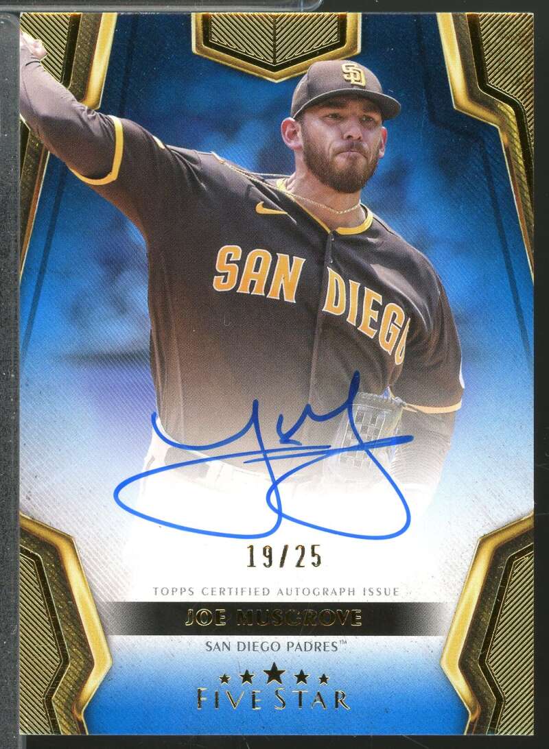 Joe Musgrove Card 2024 Topps Five Star Autographs Blue /25 #FSAJM  Image 1