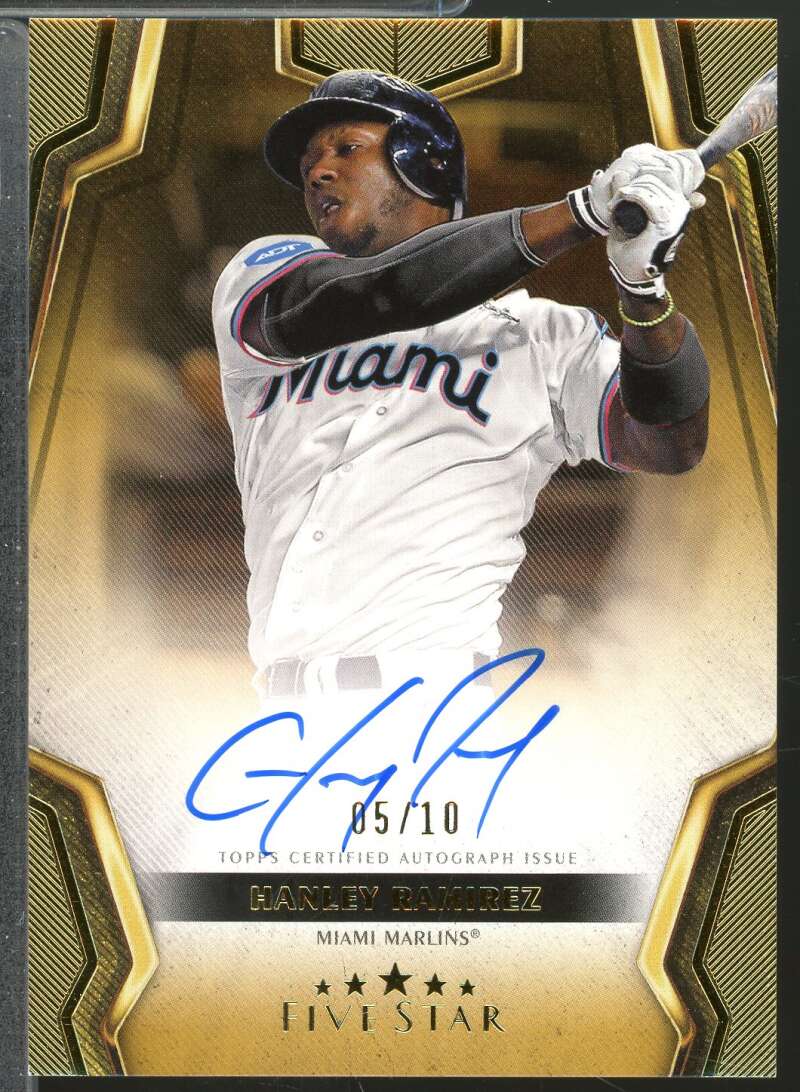 Hanley Ramirez Card 2024 Topps Five Star Autographs Gold /10 #FSAHR  Image 1