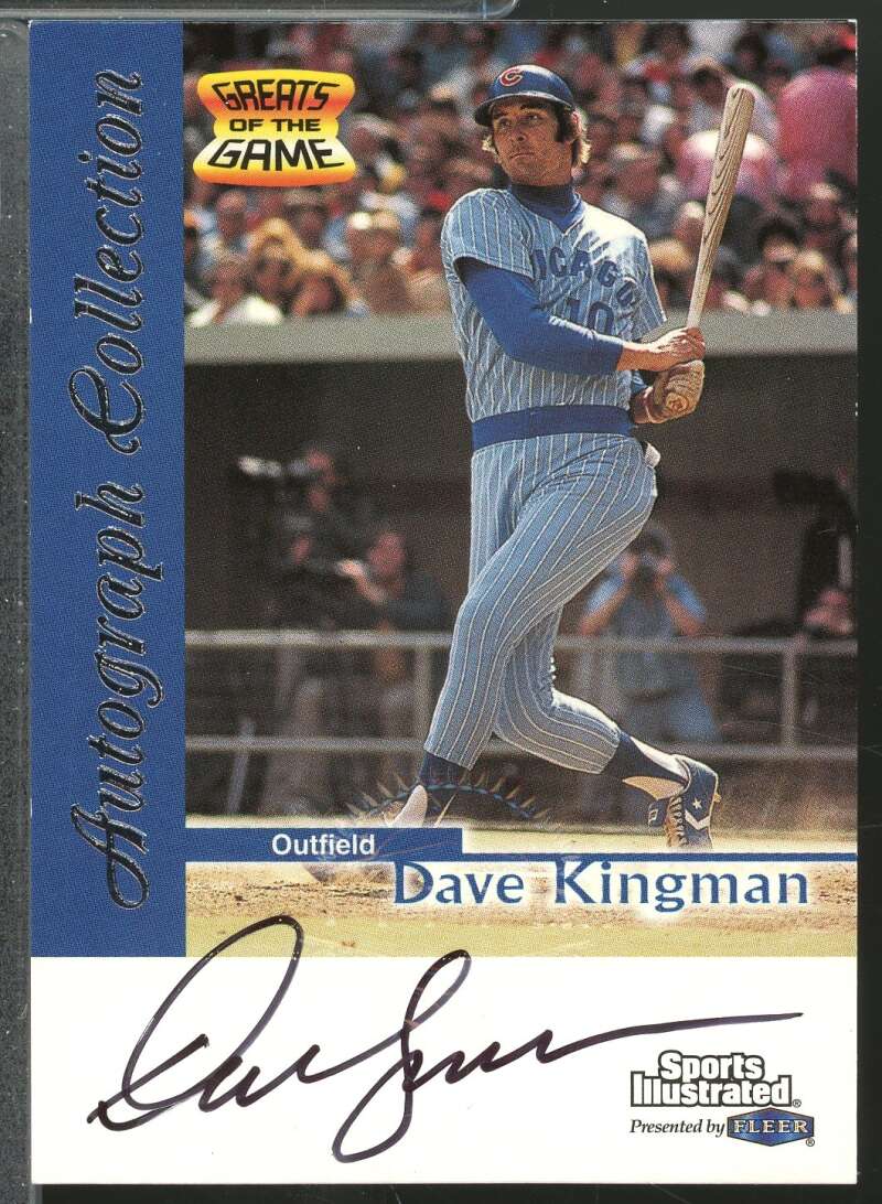 Dave Kingman 1999 Sports Illustrated Fleer Greats of the Game Autographs #40  Image 1