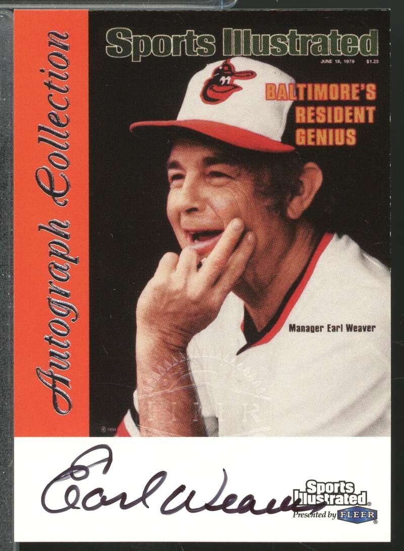 Earl Weaver 1999 Sports Illustrated Fleer Greats of the Game Autographs #75  Image 1