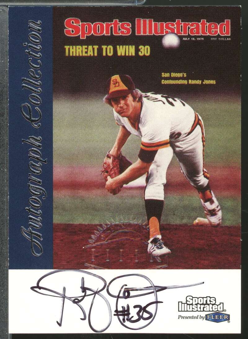 Randy Jones 1999 Sports Illustrated Fleer Greats of the Game Autographs #37  Image 1