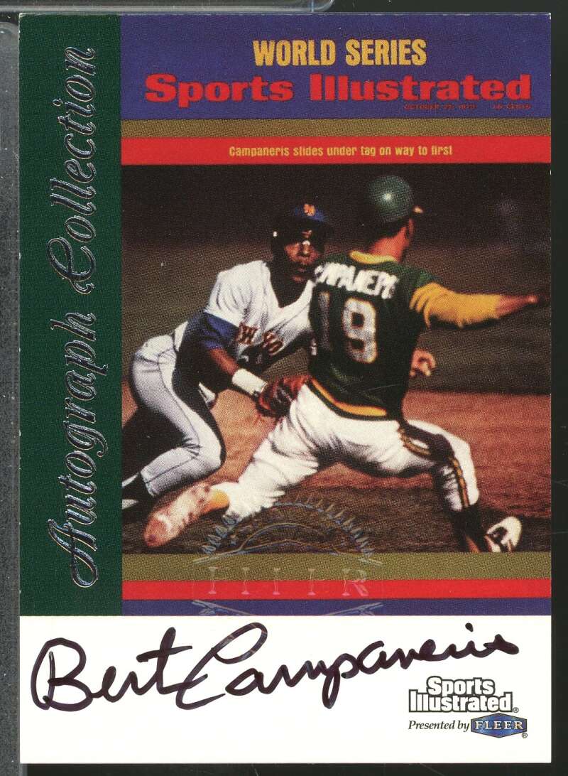 Bert Campaneris 1999 Sports Illustrated Fleer Greats of the Game Autographs #14  Image 1