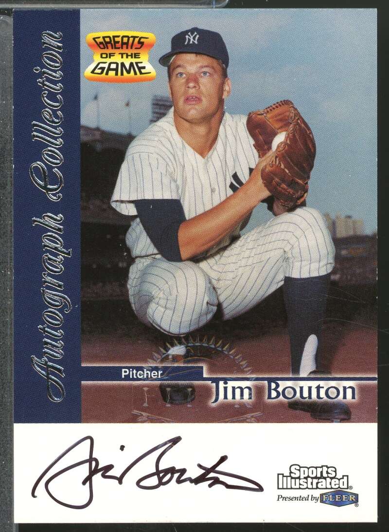 Jim Bouton Card 1999 Sports Illustrated Fleer Greats of the Game Autographs #9  Image 1