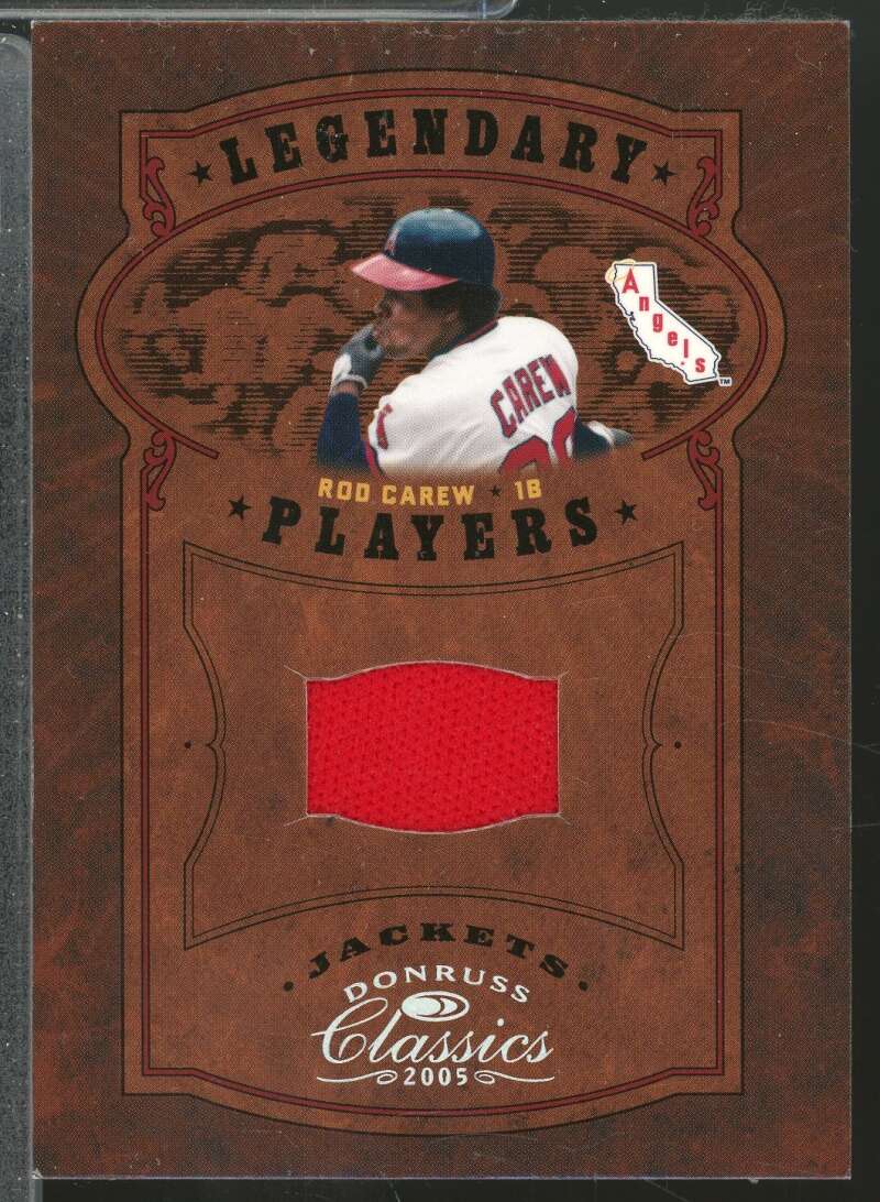 Rod Carew Card 2005 Donruss Classics Legendary Players Jacket /25 #38  Image 1