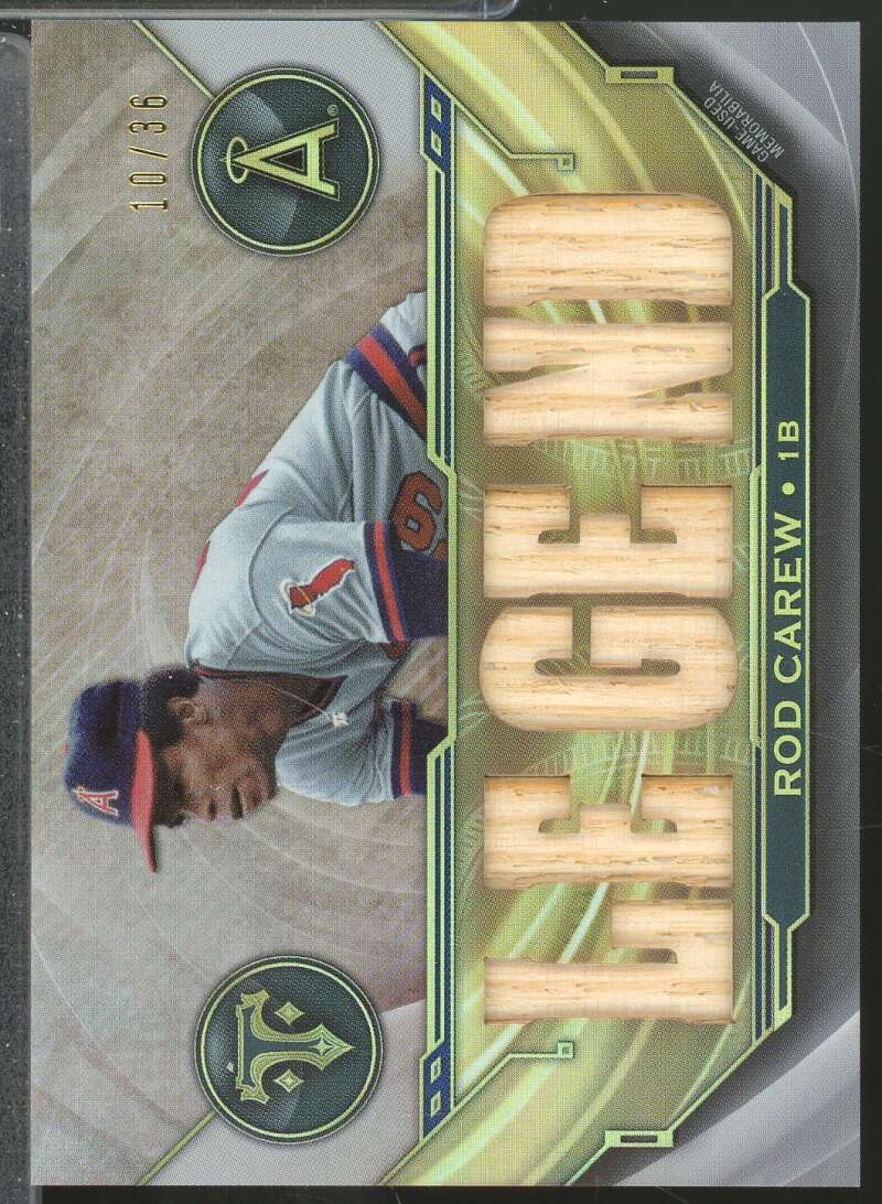 Rod Carew Card 2019 Topps Triple Threads Legend Relics Bat /36 #RLCRC  Image 1