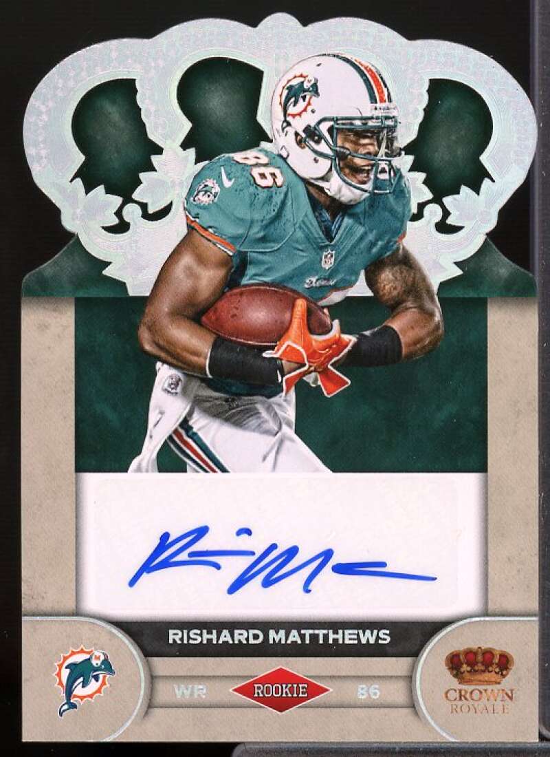 Rishard Matthews Rookie 2012 Crown Royale Rookie Signatures Silver Holofoil #80  Image 1