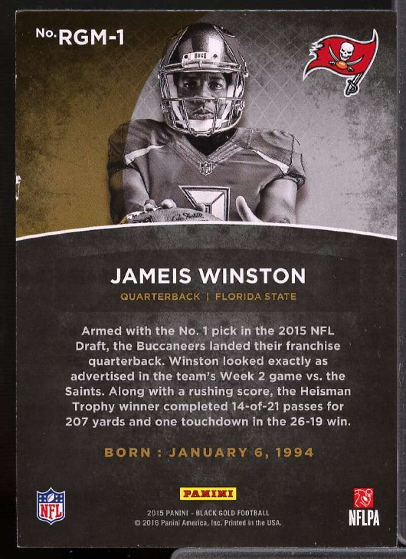 Jameis Winston Rookie Card 2015 Panini Black Gold Rookie Goldmine #RGM1  Image 2