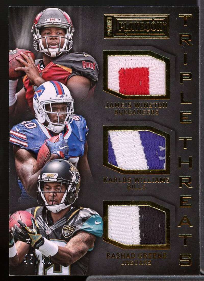 Williams/Greene/Jameis Winston 2015 Playbook Triple Threats Jerseys Prime #23  Image 1