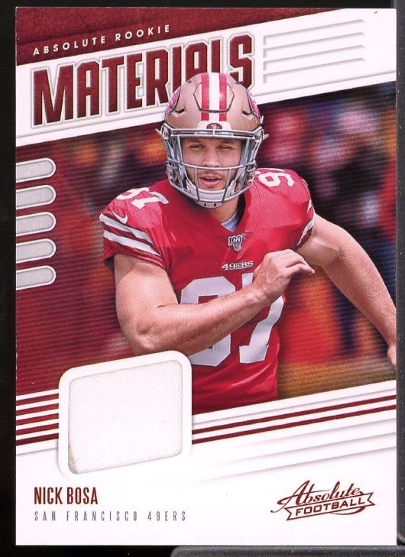 Nick Bosa Card 2019 Absolute Absolute Rookie Materials #31  Image 1