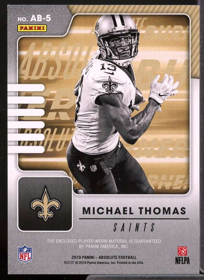 Michael Thomas Card 2019 Absolute Absolute Burners Jerseys Prime #5  Image 2