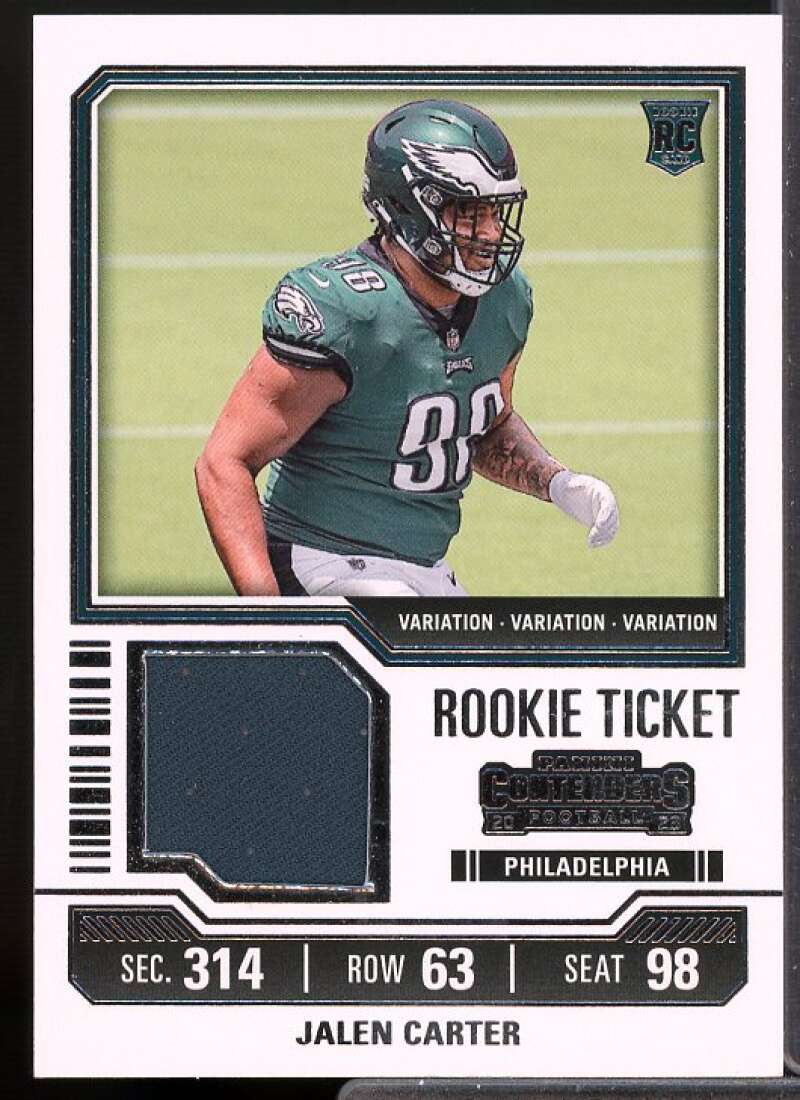 Jalen Carter Card 2023 Panini Contenders Rookie Ticket Swatches Variations #14  Image 1
