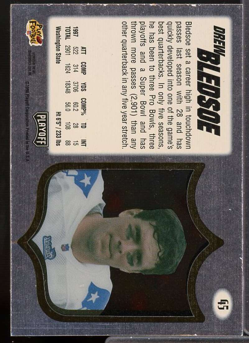Drew Bledsoe Card 1998 Absolute Hobby Silver #45  Image 2