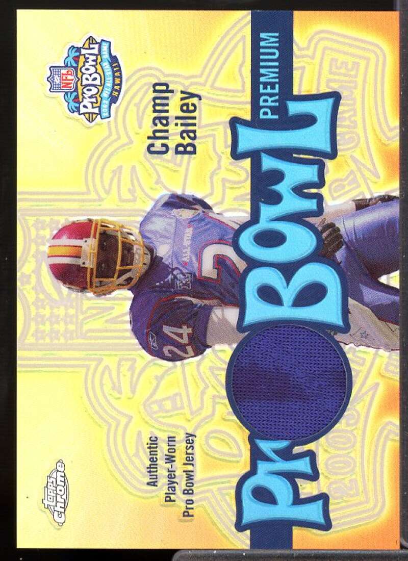 Champ Bailey Card 2003 Topps Chrome Pro Bowl Jerseys #PBCB  Image 1