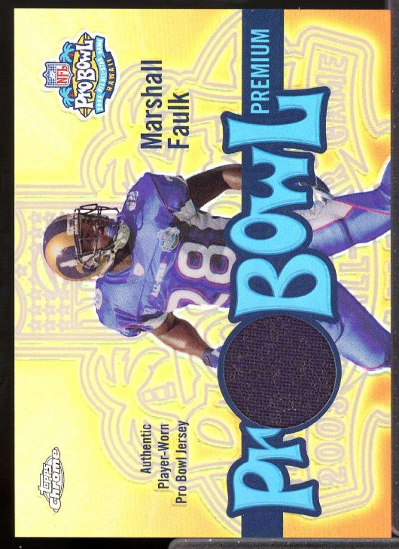 Marshall Faulk Card 2003 Topps Chrome Pro Bowl Jerseys #PBMF  Image 1