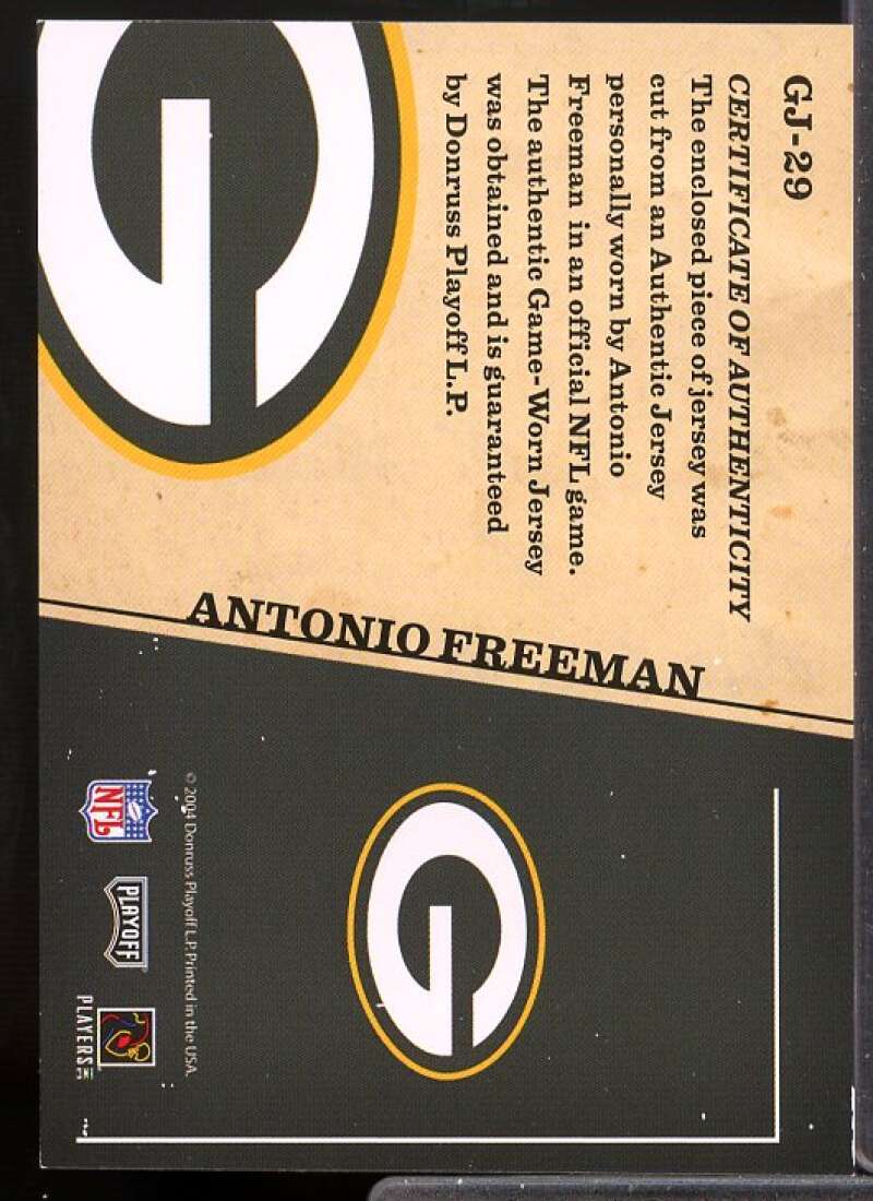Antonio Freeman Card 2004 Playoff Prestige Game Day Jerseys #GJ29  Image 2