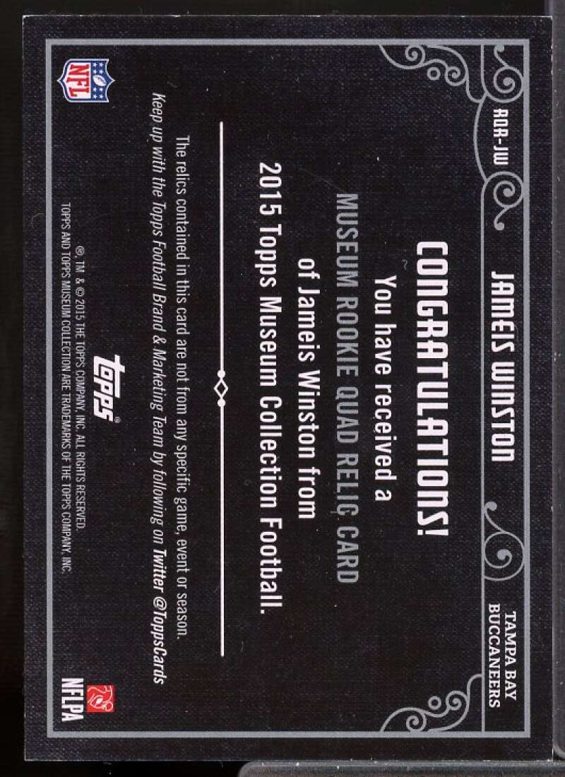 Jameis Winston Rookie 2015 Topps Museum Collection Rookie Quad Relics #RQRJW  Image 2