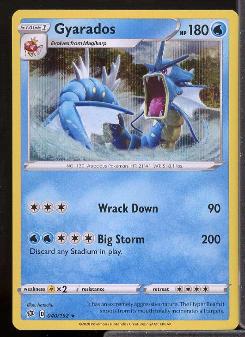 Gyarados, Holo Rare Card 2020 Pokemon, Rebel Clash, #40/192  Image 1